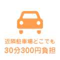 近隣駐車場どこでも 30分300円負担